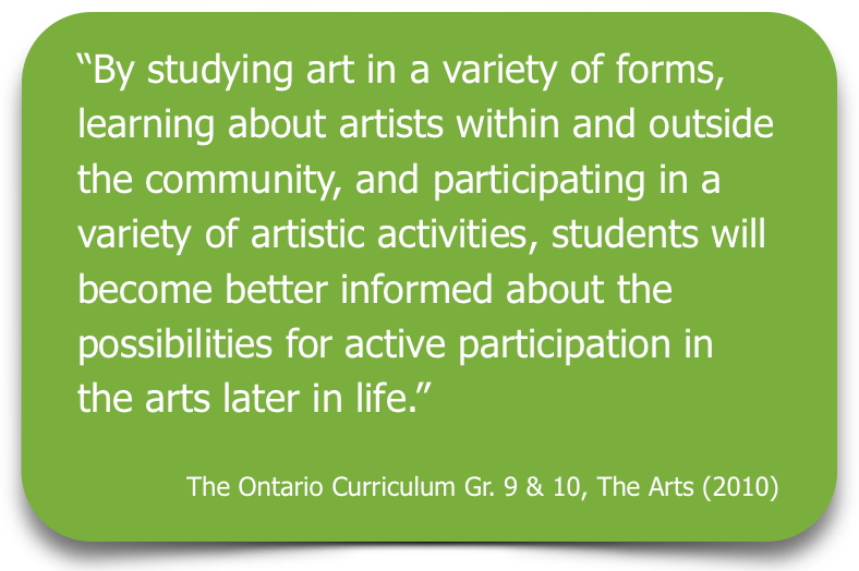 Arts Curriculum Quote